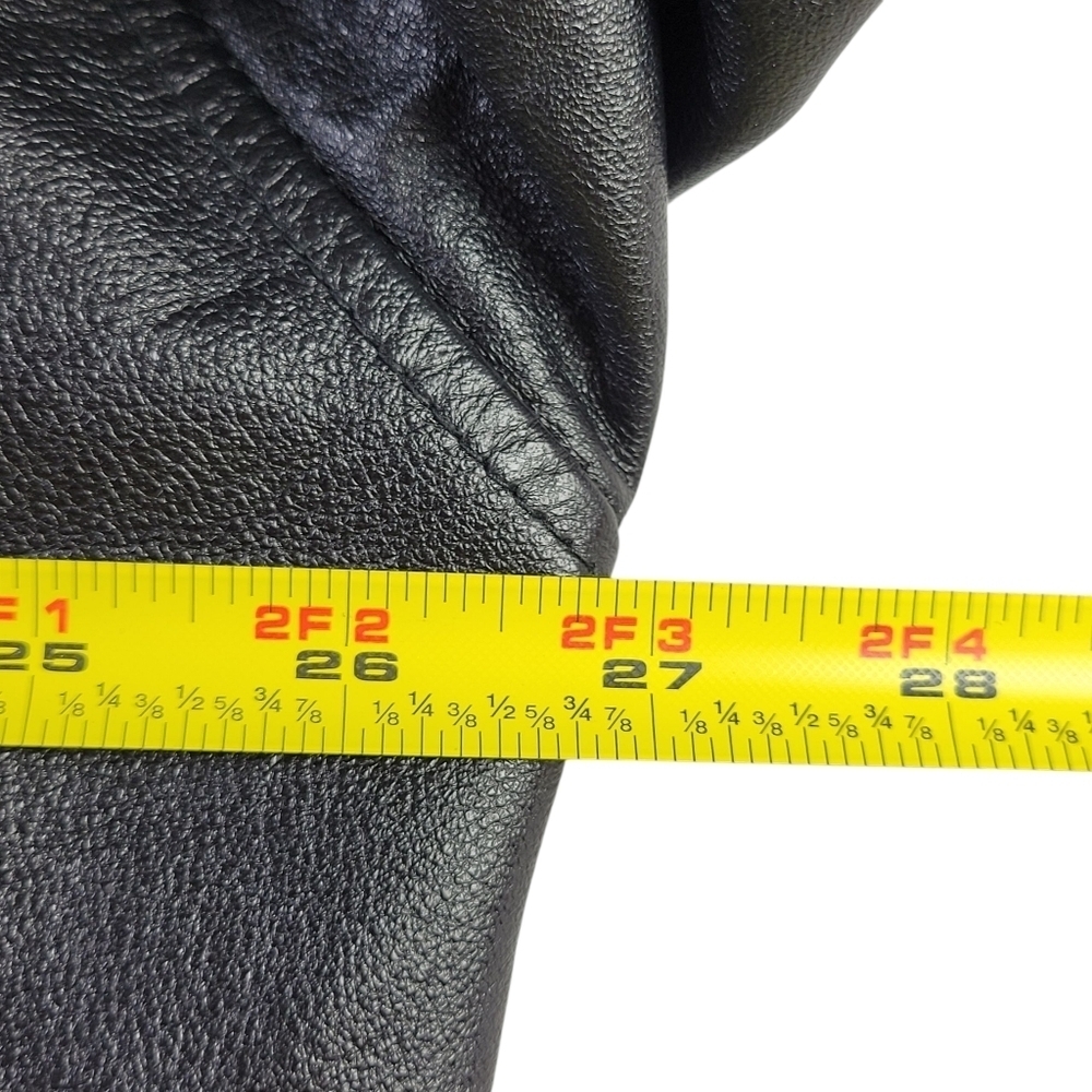 Wilsons Leather Coat Women XL Black Hooded Front Zip Quilted Thinsulate Lining - Picture 11 of 13